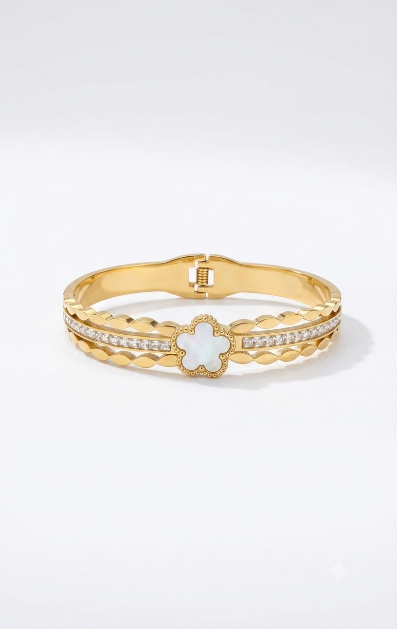 Blossom Pearl Baby Size Kada Bracelet