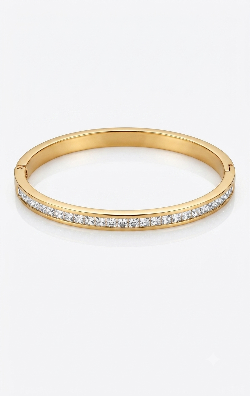 Crystal Minimalist Baby Size Kada Bracelet