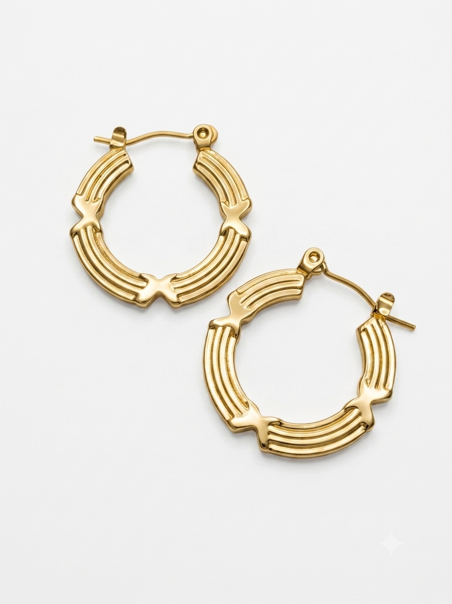 Infinity Segment Hoops Earrings