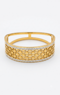 Open-Band Crystal Mesh Standard Size Kada Bracelet