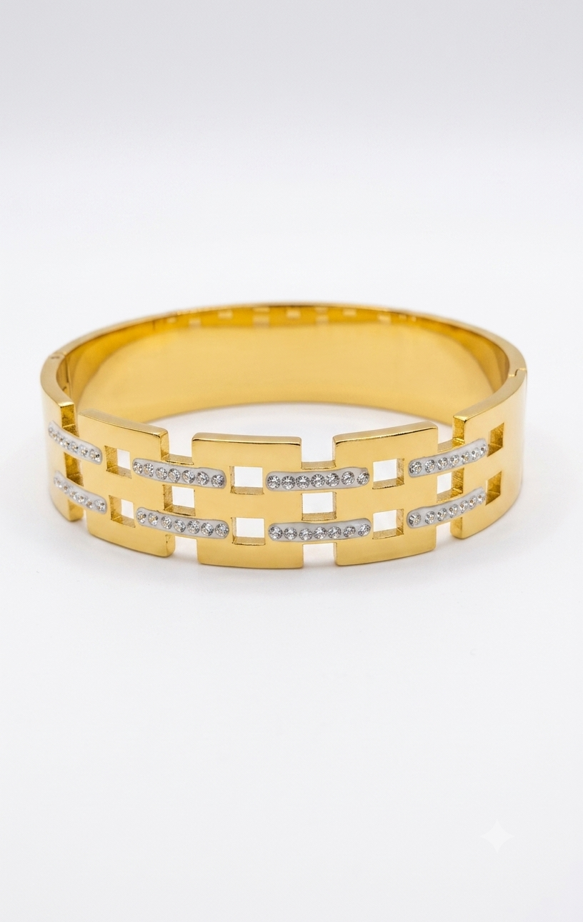 Squared Crystal Standard Size Kada Bracelet