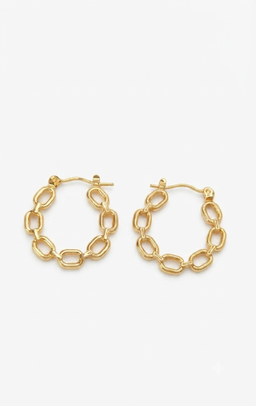 Chain Link Hoops Earrings ✨