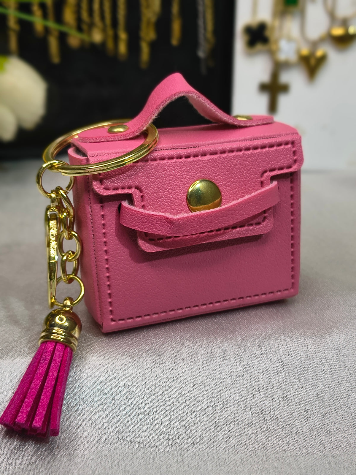 Hot Pink Bag keychains