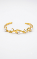 Pearl Wave Cuff (kada bracelet)