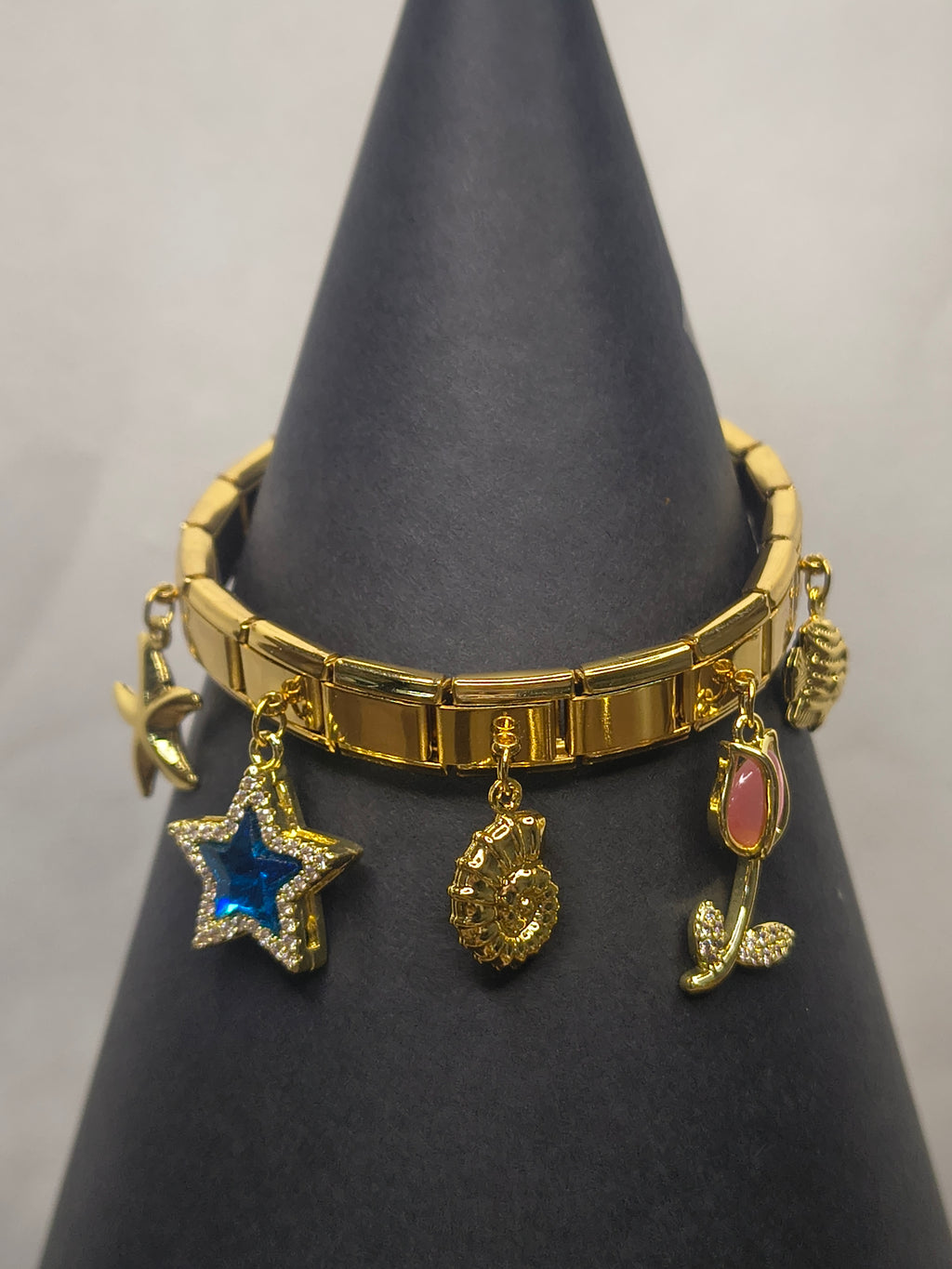 Italian Charm Bracelet – Celestial Bloom Edition💙🌟