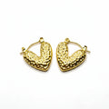 Patterned Heart Hoops Earnings