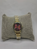 Ruby Glow Oval Watch (Wine Dial)
