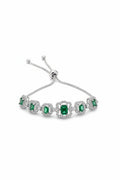 Emerald  American Diamond Slider Bracelet