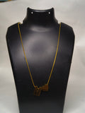 Initial heart pendant chain