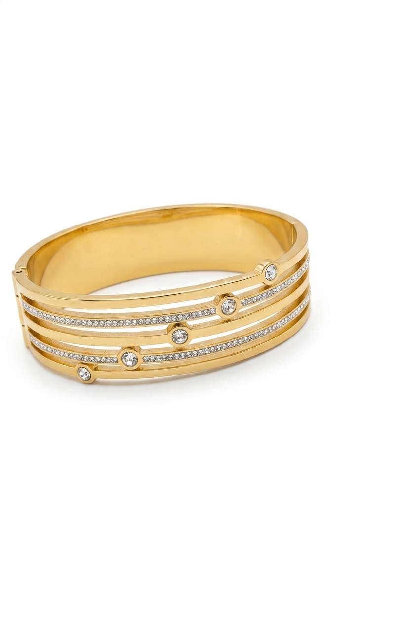 Multi-Strand Crystal Standard Size Kada Bracelet