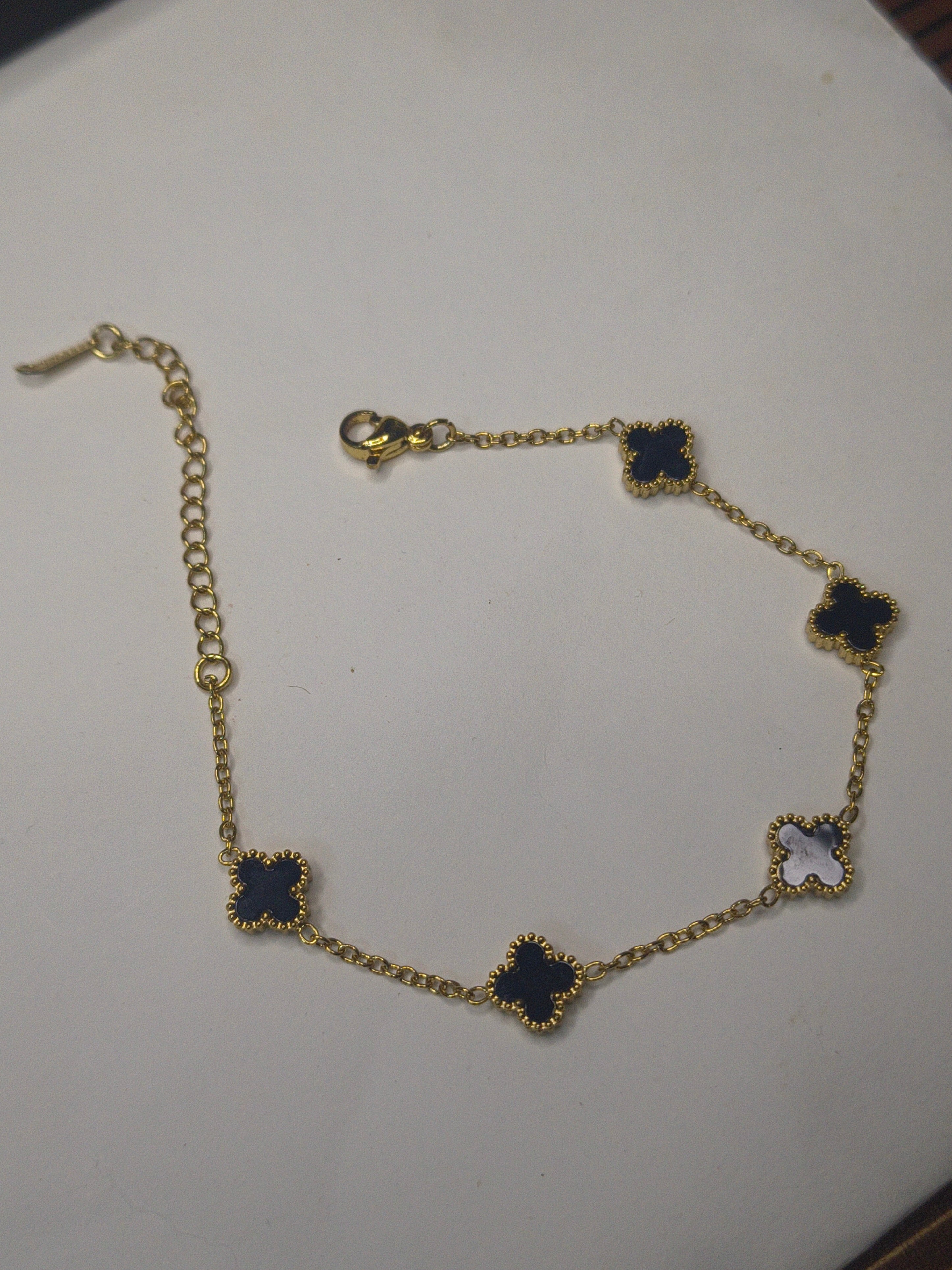 Mini Black Clover Bracelet: