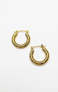 Dotted Line Hoops Earrings