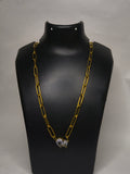 SALTY Twin Spark Paperclip Necklace