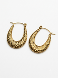Statement Hammered  Hoops Earrings