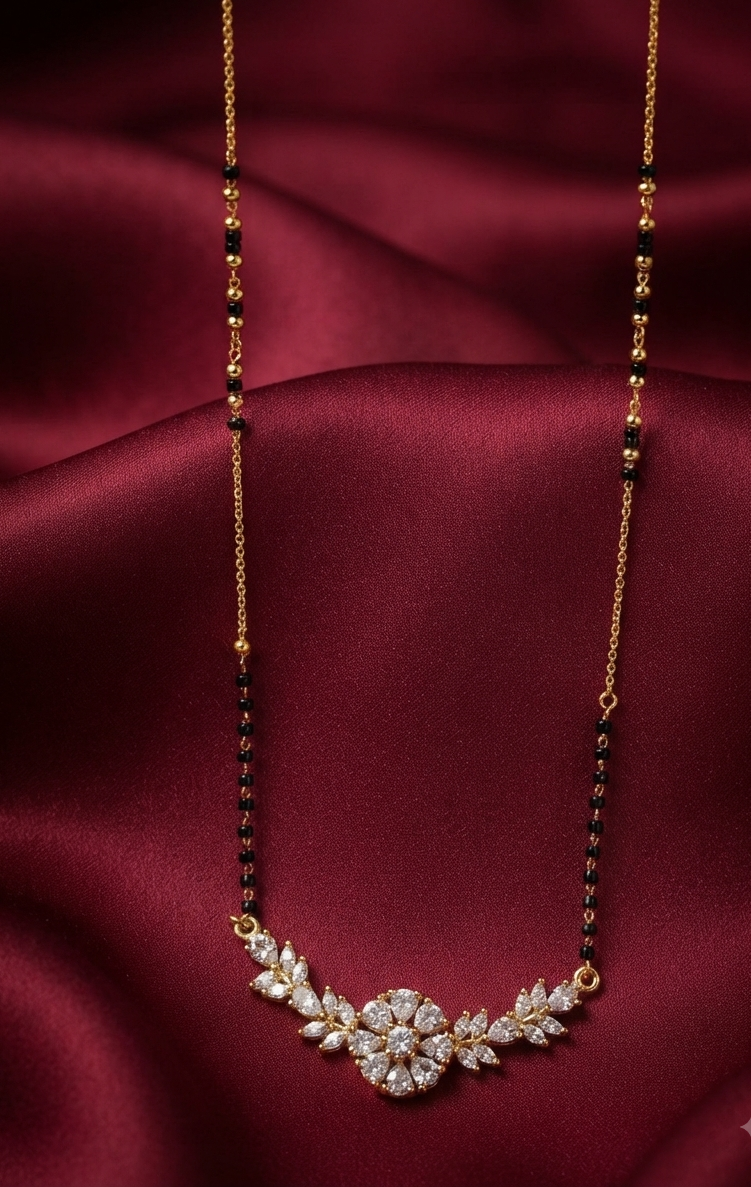 Crystal Blossom Mangalsutra