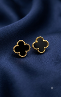 Clover Stud Earrings (black)