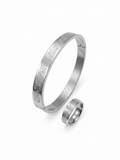 Classic Silver Ayatal Kursi Kada & Ring Combo Set
