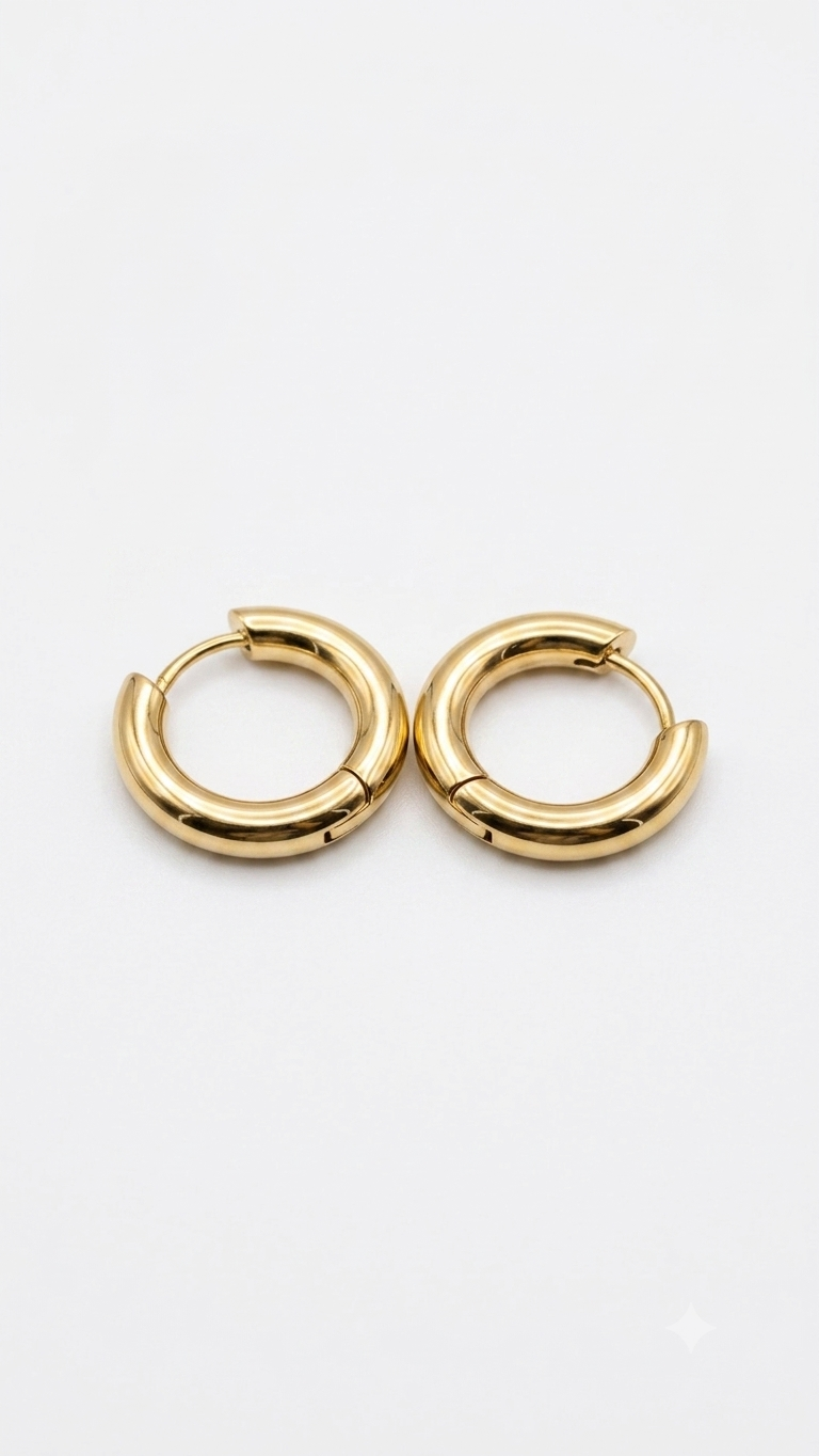 Minimal Thick Mini Hoop Earrings
