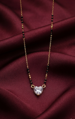 Heart Solitaire Minimal Mangalsutra