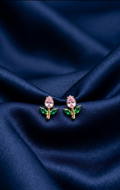 Tulip Crystal Studs Earrings 🩷
