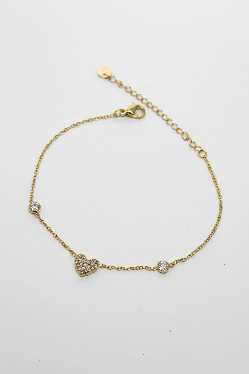 Crystal Heart Bracelet ✨🤍