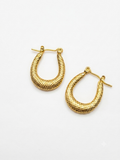 Stippled U-Hoops Earrings