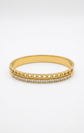 Dual-Tier Crystal Track Standard Size Kada Bracelet