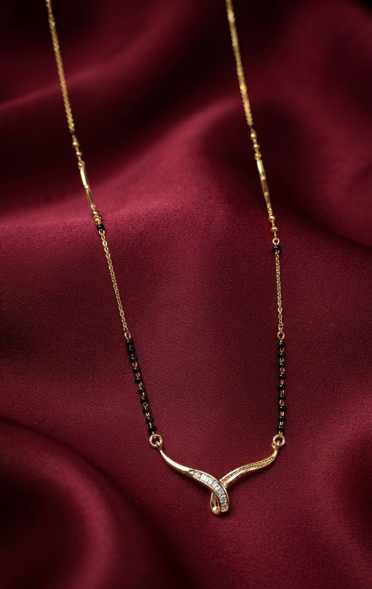 Curved  Wave Mangalsutra