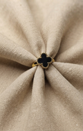 Clover Adjustable Ring ✨ (Black)