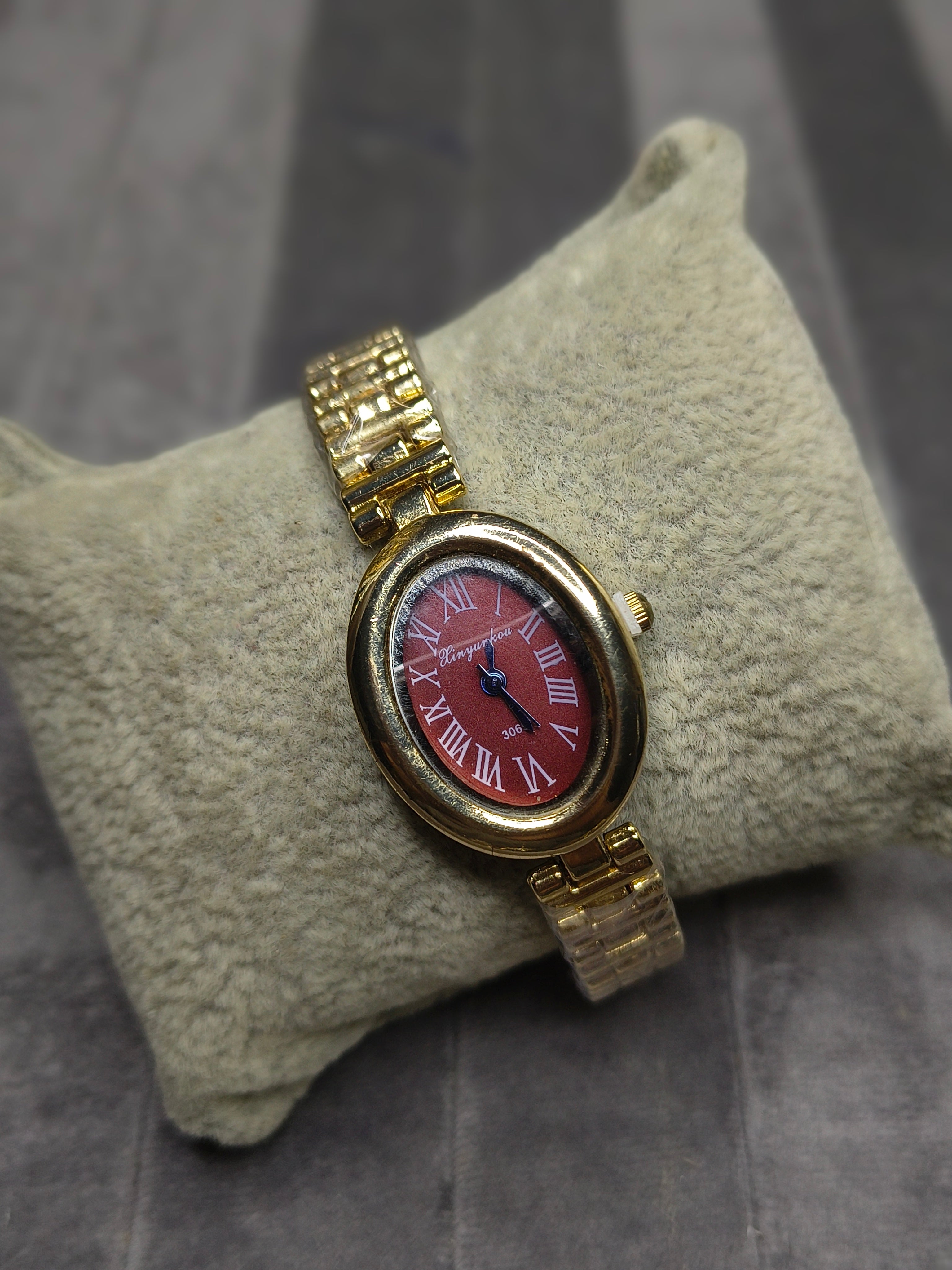 Ruby Oval Watch ❤️ (Red oval dial)