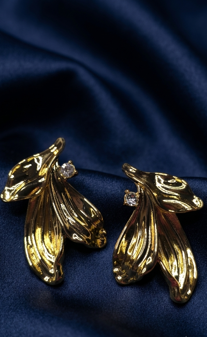 Floral Petal  Statement Earrings