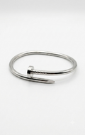 Silver Nail Baby Size Kada Bracelet