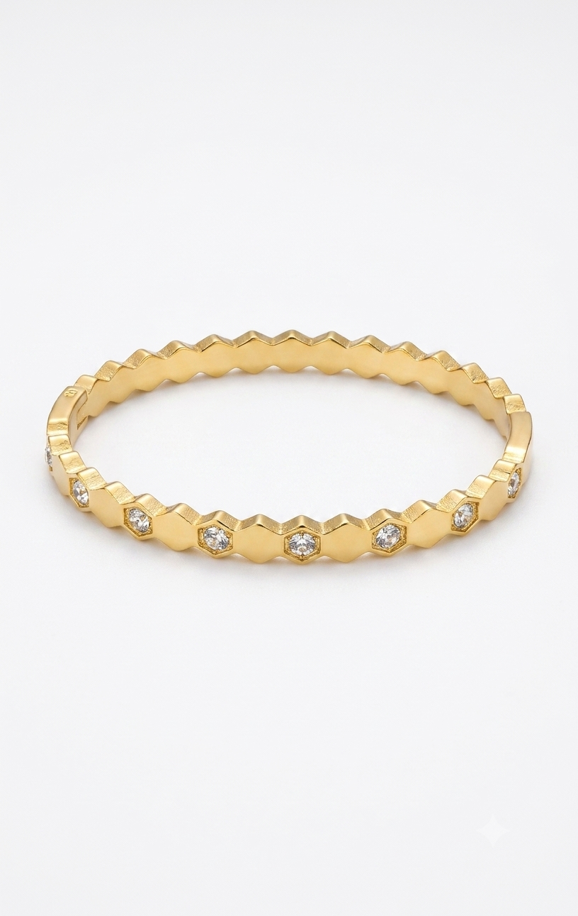 Diamond-Cut baby size kada bracelet