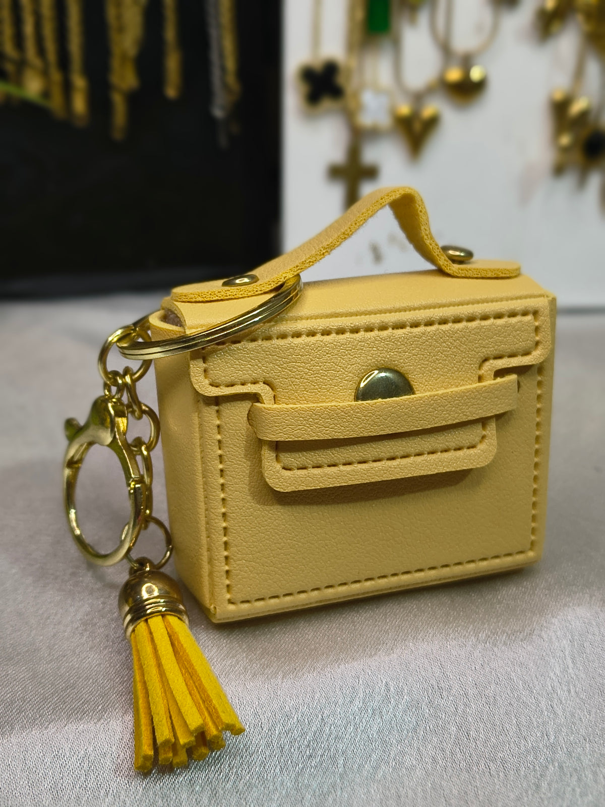 Pastel Yellow Bag keychain