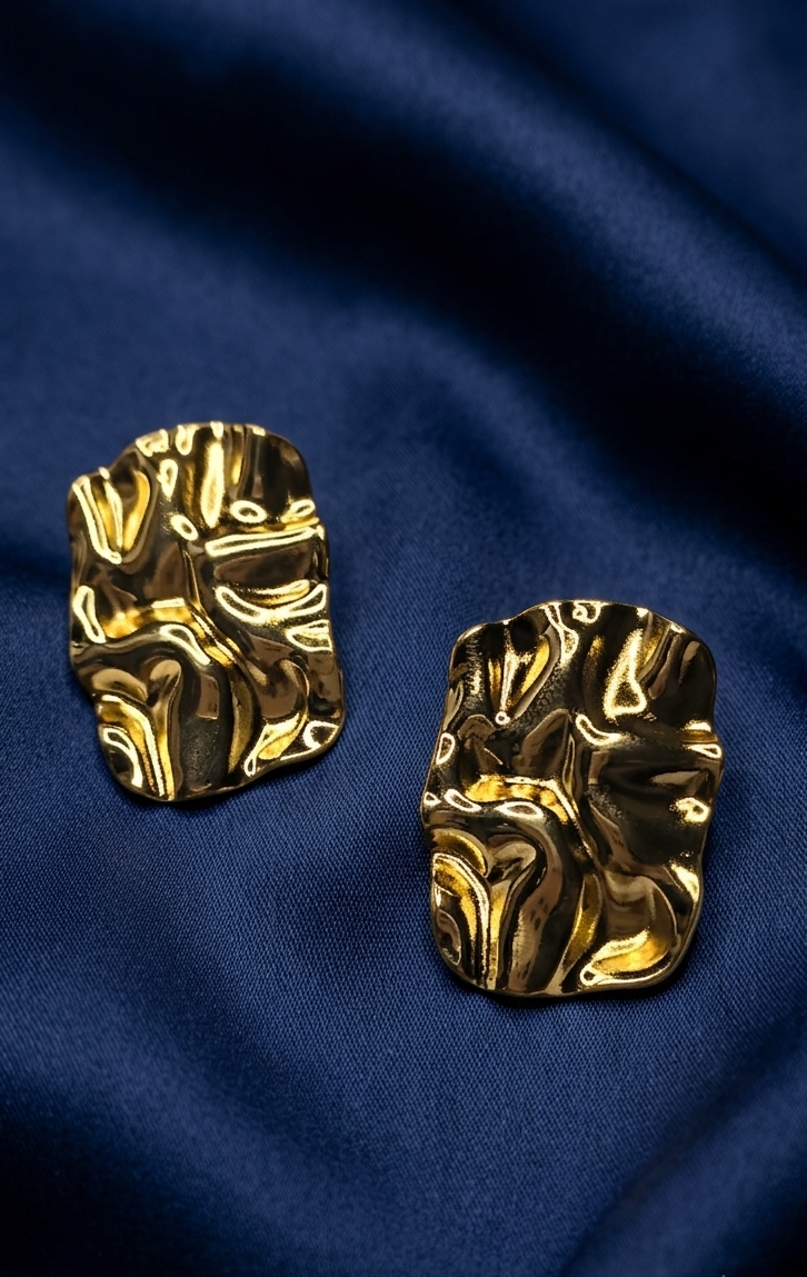 Sculpted Stud  Statement Earrings