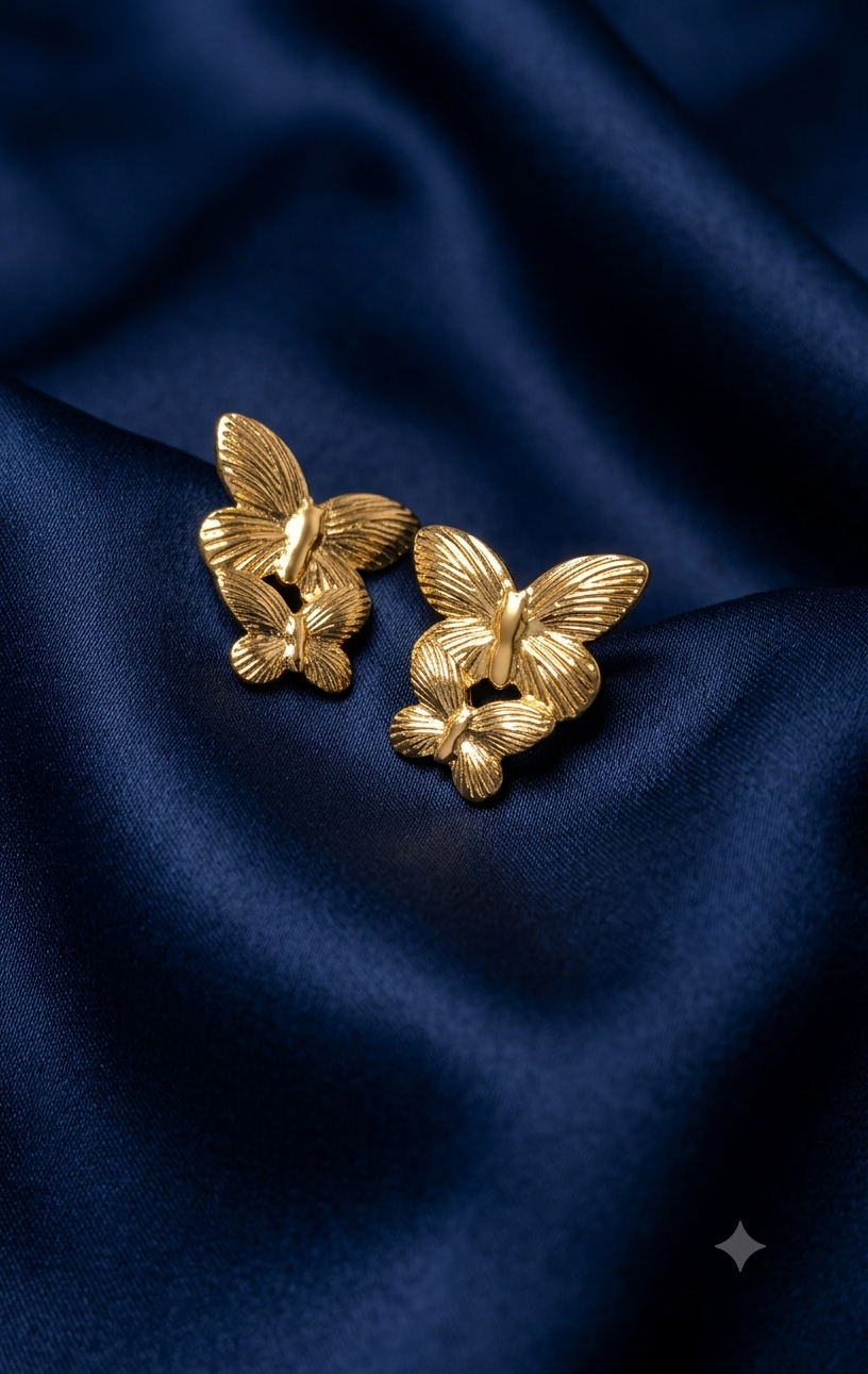 Butterfly Duo Statement  Earrings 🦋✨
