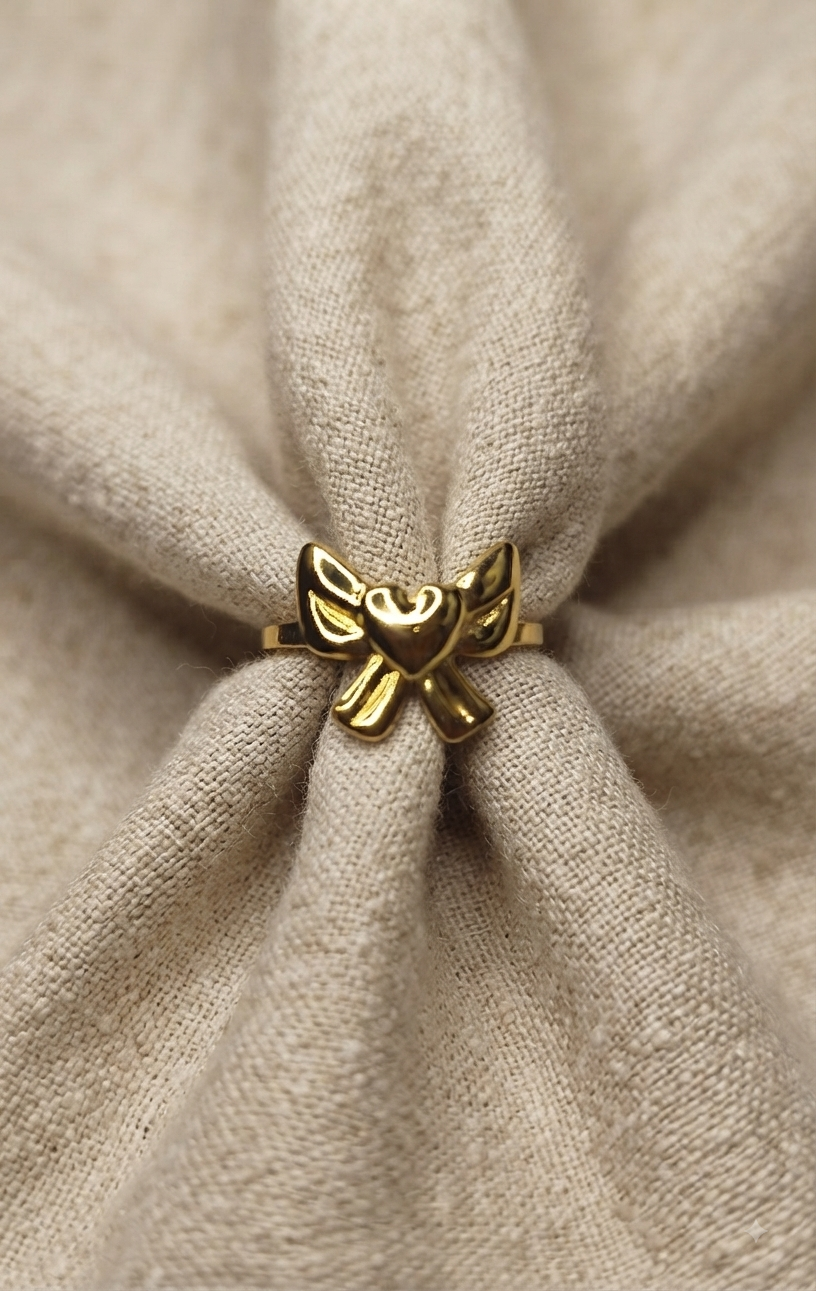 Bow heart Adjustment Ring ✨