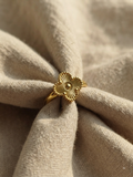 clover Adjustable Ring (Golden)