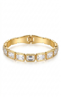 Emerald-Cut Crystal Statement Baby Size Kada Bracelet