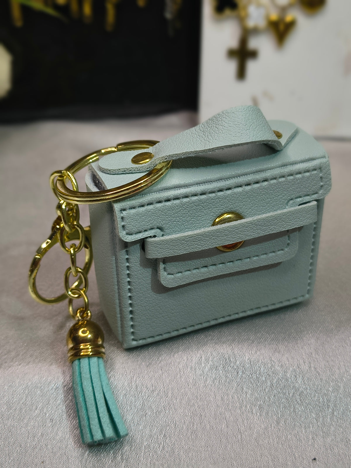 Mint Green Bag keychains