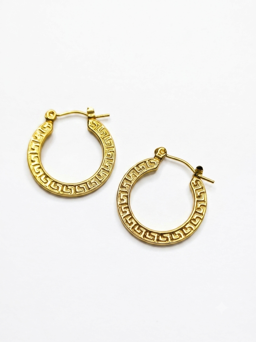 Greek Pattern Hoops Earnings