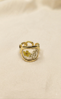 Yellow Flower Resin Ring (Adjustable)
