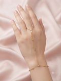 Minimalist Rectangle Stone Hand Chain